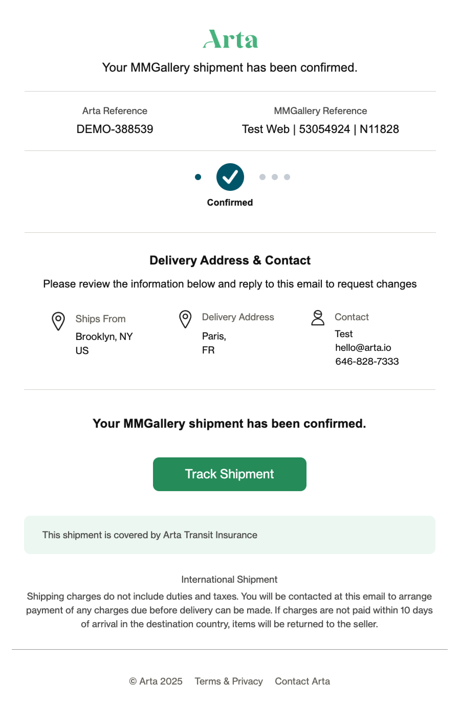 Booking Confirmation