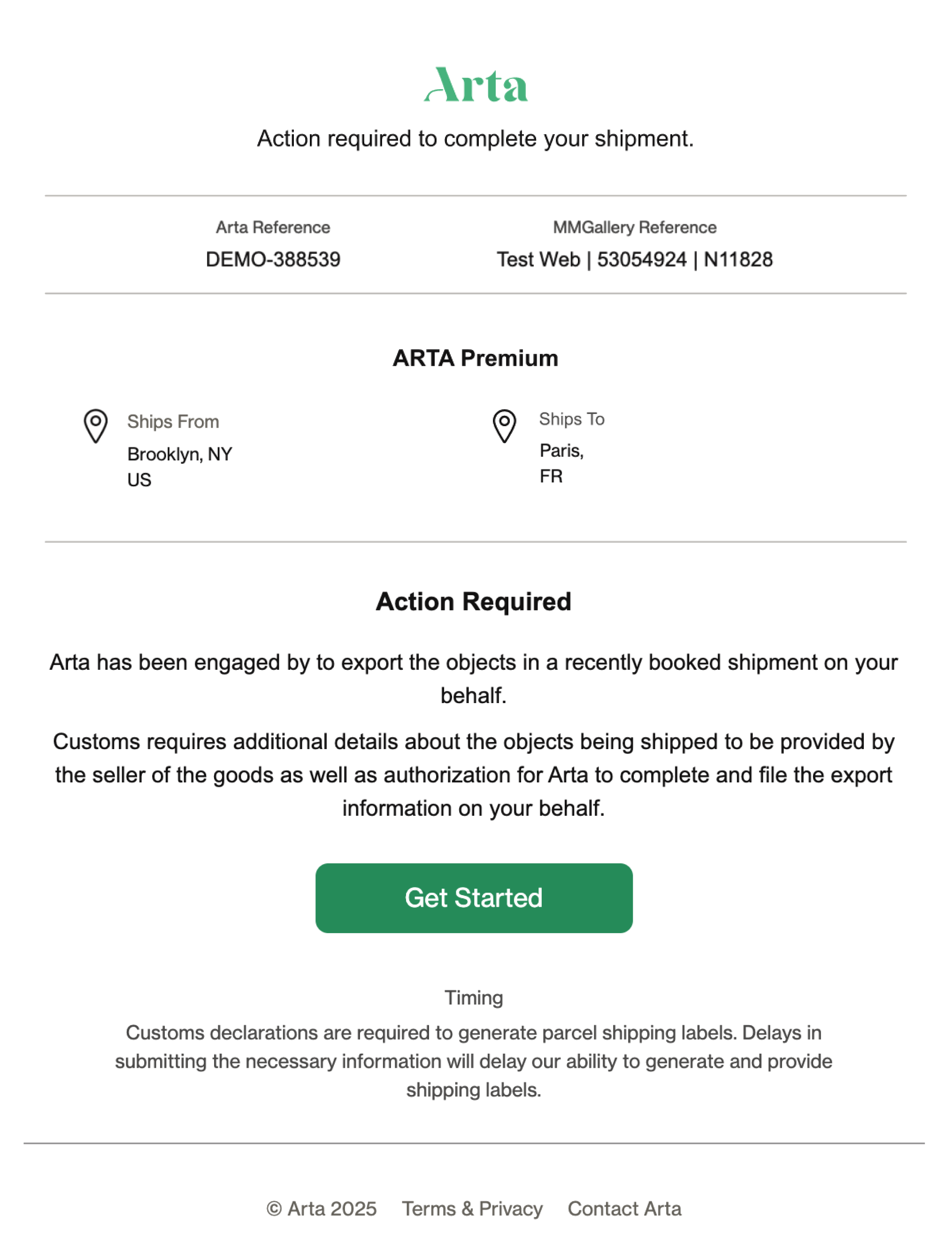 Electronic Export Information Required